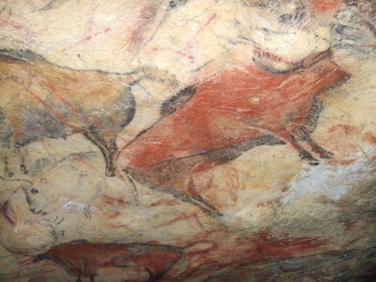 The Altamira cave paintings feature depictions of bison