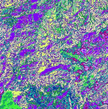 K-means clustering applied to a PROBA-1 image acquired over Itatiaia, Brazil