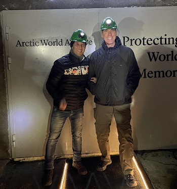 Mirko Albani and Antonio Flati at the Arctic World Archive