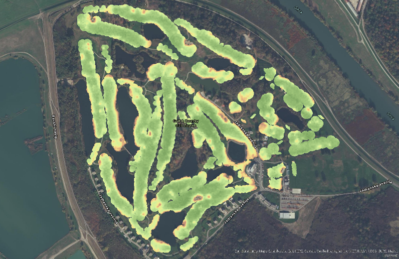 Monitoring the health of greens and fairways