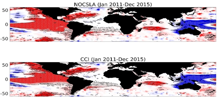 Regional sea level trends from NOCSLA and ESA’s Climate Change Initiative
