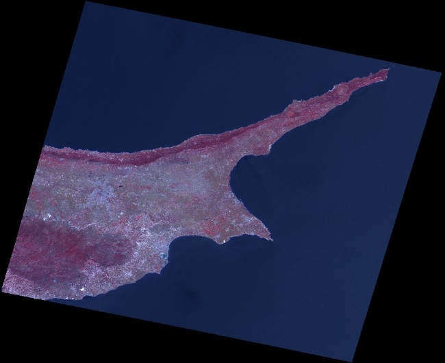 Resourcesat-1 image over Cyprus