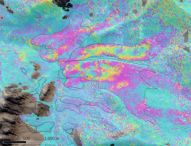 SAOCOM monitors a rock glacier system in New Zealand