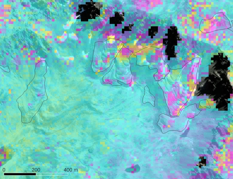 SAOCOM observes a rock glacier system in the Andes