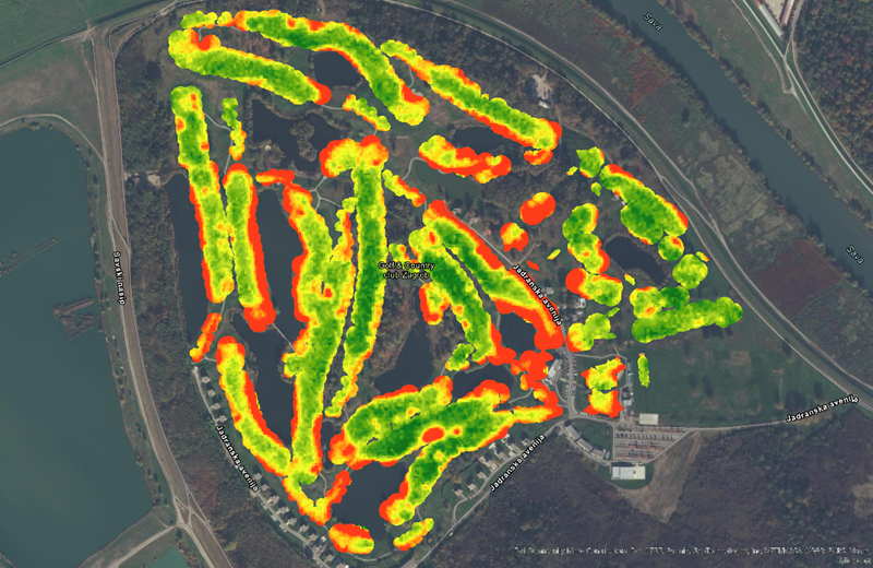 Tracking the irrigation status of golf courses