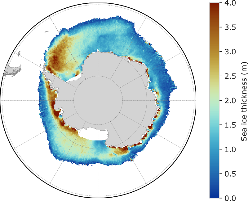 Long-term changes in Antarctic sea ice thickness