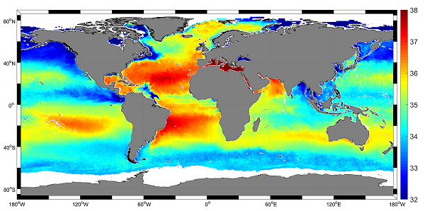 Global sea-surface salinity