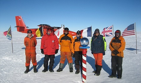 Survey team at the South Pole