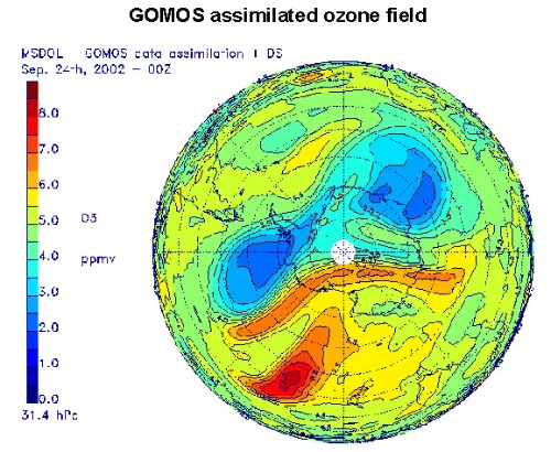 GOMOS ozone assimilated field