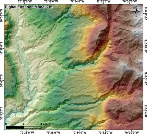 Digital 2-metre Digital Elevation Model of the Domuyo Geothermal area