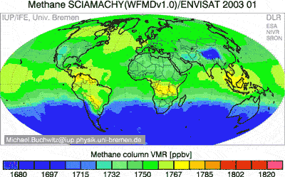 Animation of global methane distribution